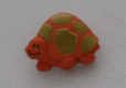 Knopf Schildkröte orange