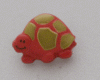 Knopf Schildkröte rot